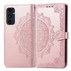 Samsung Galaxy A16 Fodral Med Mandala Tryck Ros&eacute;guld