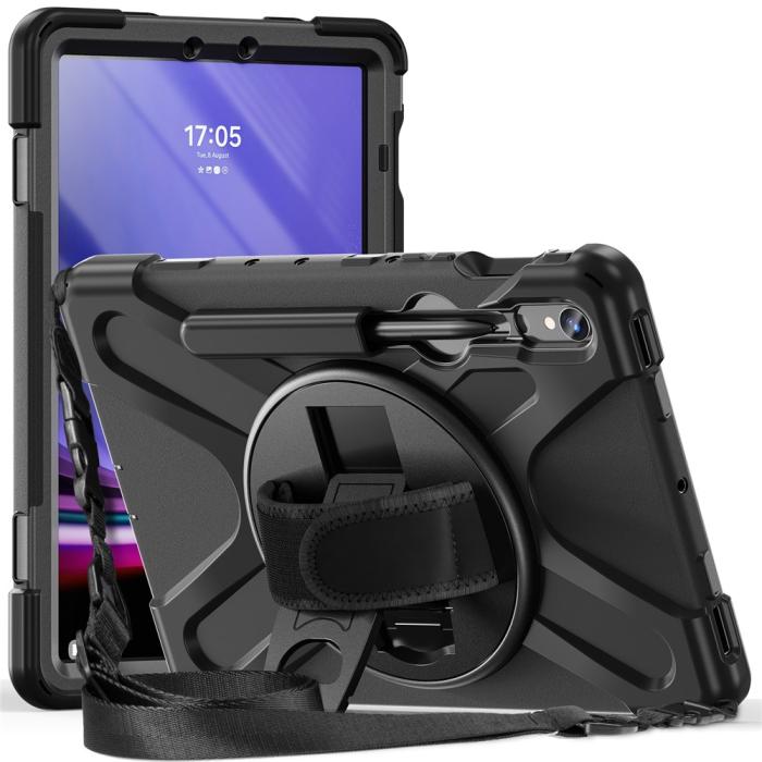 Bild 2, Galaxy Tab S10 Lite/S10 FE/S9 FE/S9/S8/S7 Skal 360° Hybrid Svart