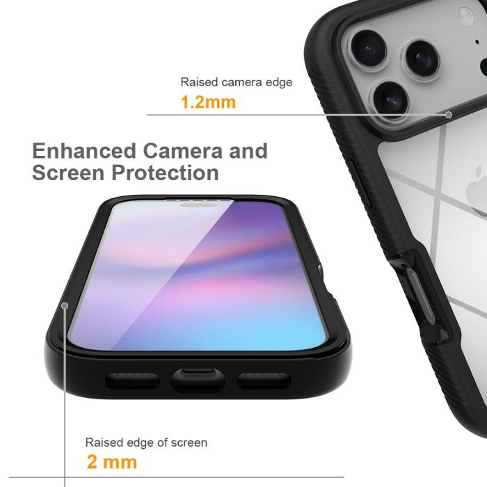 Bild 3, iPhone 17 Pro Skal 360 Hybrid Defense Svart