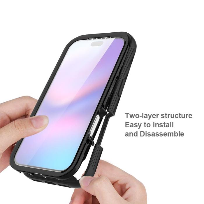 Bild 4, iPhone 17 Pro Skal 360 Hybrid Defense Svart