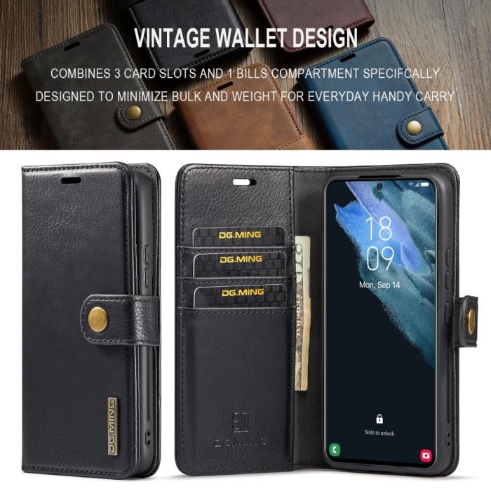 Bild 6, DG.MING Galaxy S24 2in1 Magnet Fodral / Skal Svart