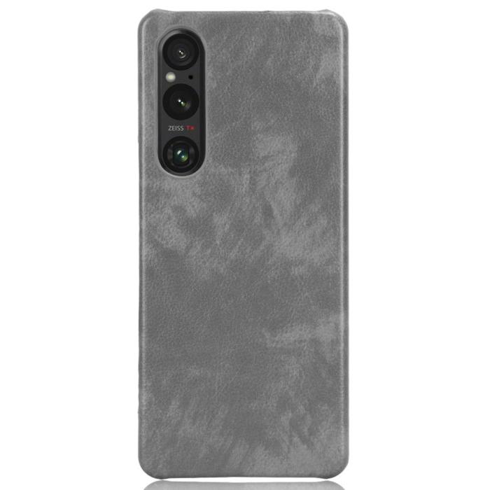 Bild 1, Sony Xperia 1 V Skal Slim Läder Grå