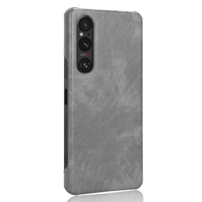 Bild 2, Sony Xperia 1 V Skal Slim Läder Grå