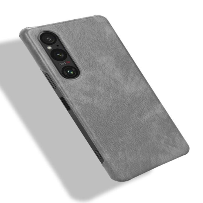 Bild 3, Sony Xperia 1 V Skal Slim Läder Grå