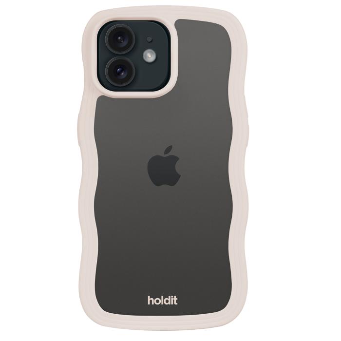 Bild 2, holdit iPhone 12/12 Pro Skal Wavy Light Beige Transparent