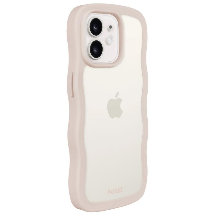 Bild 3, holdit iPhone 12/12 Pro Skal Wavy Light Beige Transparent