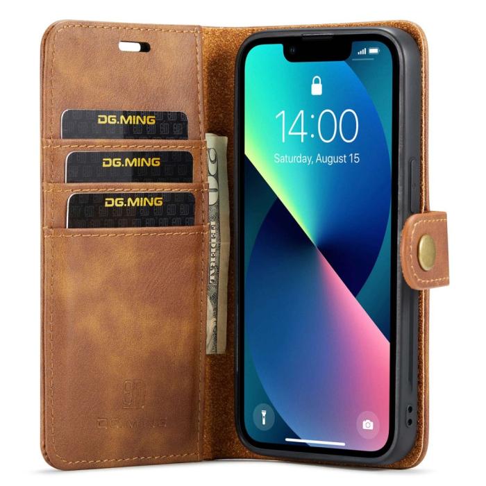 Bild 2, DG.MING iPhone 15 2in1 Magnet Fodral / Skal Brun