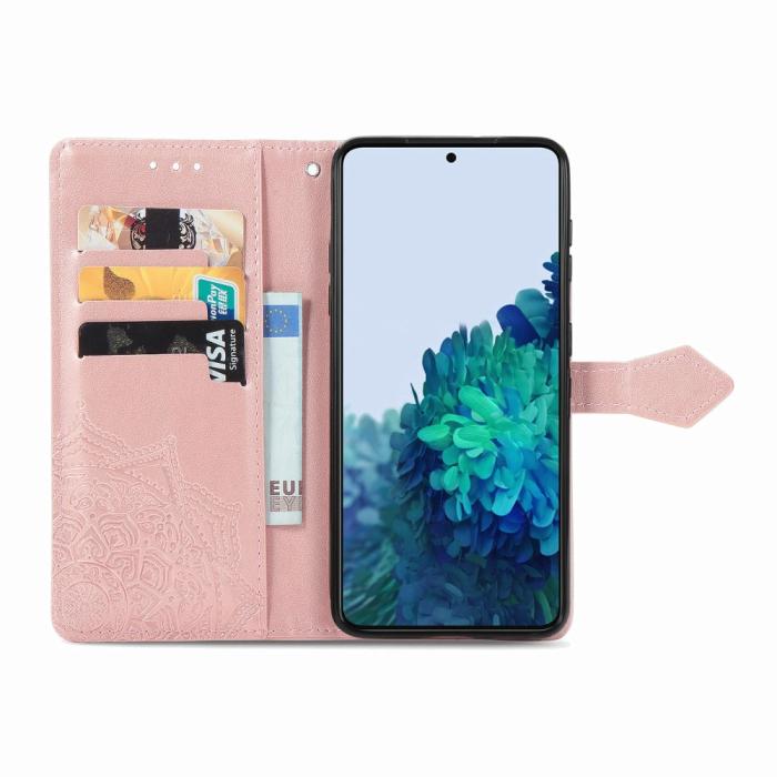 Bild 4, Samsung Galaxy S22 Plus Fodral Mandala Läder Roséguld