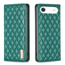 BINFEN iPhone Air Fodral Diamond Flip Läder Grön