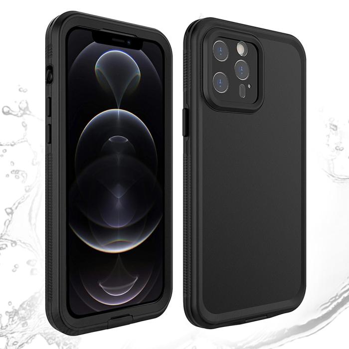 Bild 1, iPhone 12 Pro Max Skal IP68 360 Vattentät Svart