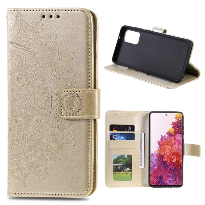 Bild 1, Samsung Galaxy S20 FE - Mandala Fodral - Guld