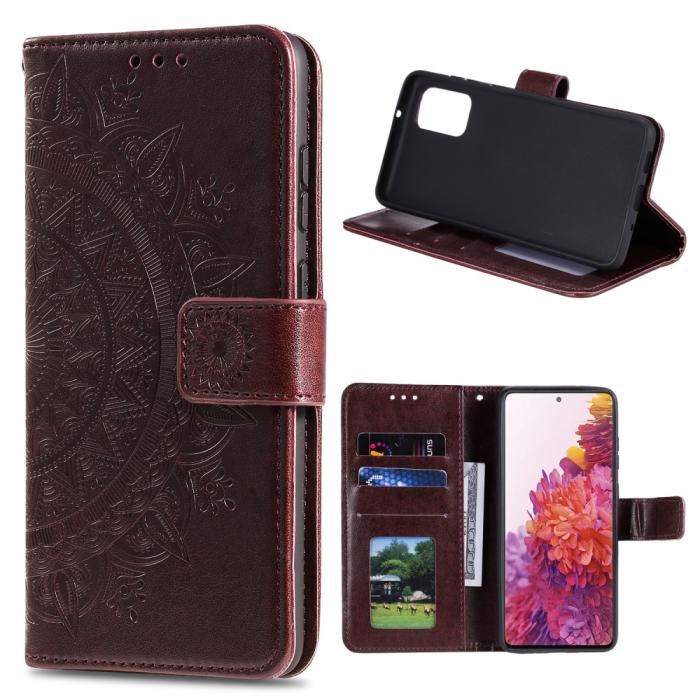 Bild 1, Samsung Galaxy S20 FE - Mandala Fodral - Brun