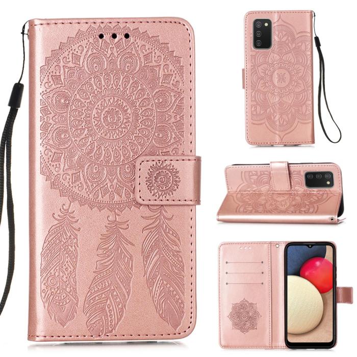 Bild 1, Samsung Galaxy A02s - Dream Catcher Fodral - Roséguld