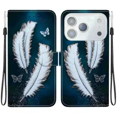 iPhone 17 Pro Fodral Med Tryck Vita Fj&auml;drar