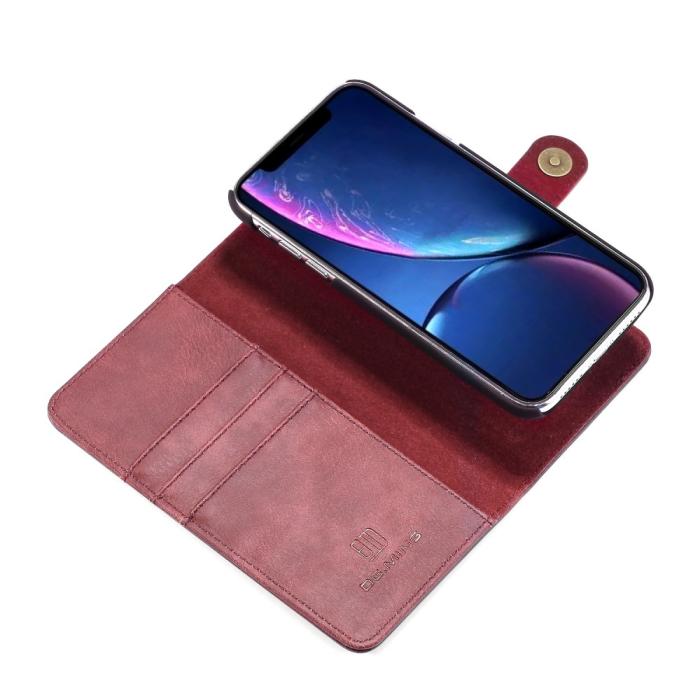 Bild 4, iPhone 11 - DG.MING Plånboksfodral/Magnet Skal - Vinröd