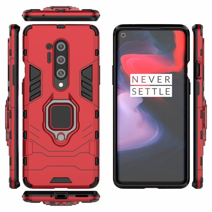 Bild 5, OnePlus 8 Pro - Hybrid Ring Skal - Röd