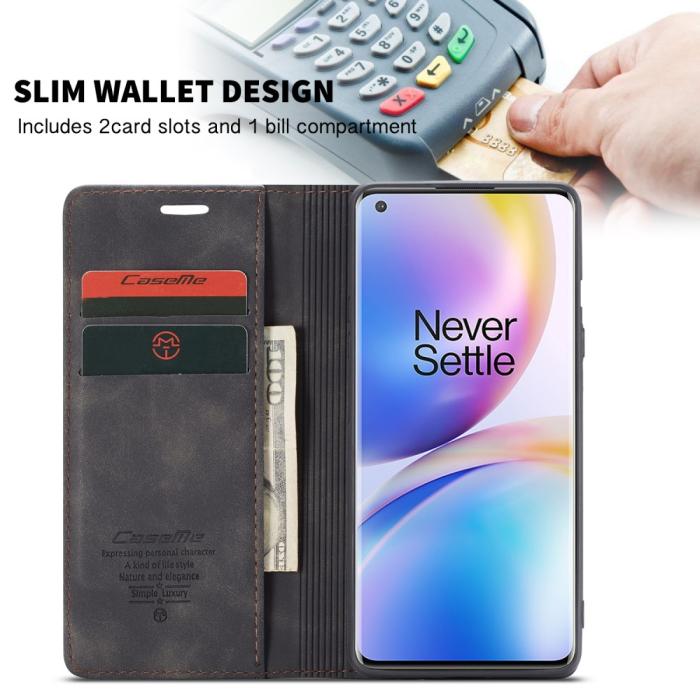 Bild 3, OnePlus 8 Pro - CASEME Plånboksfodral - Svart