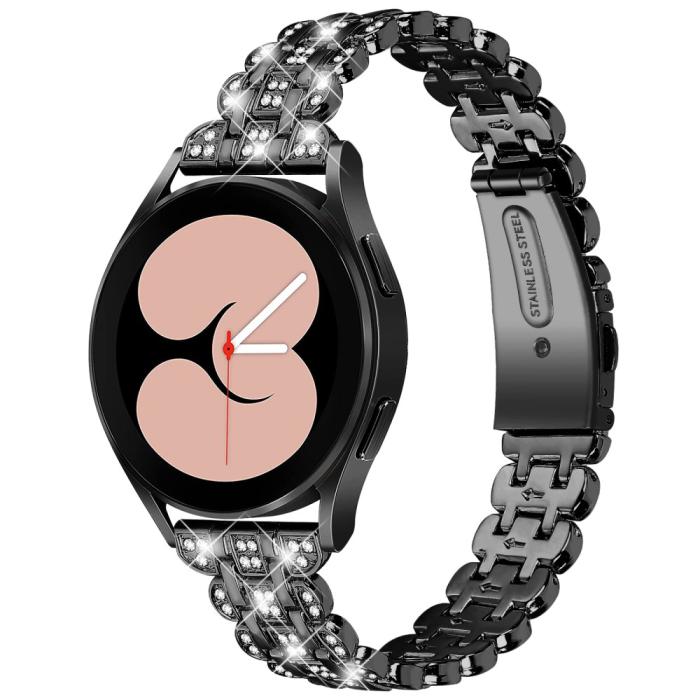 Bild 2, Galaxy Watch FE 40 mm Armband Metall Bling Svart