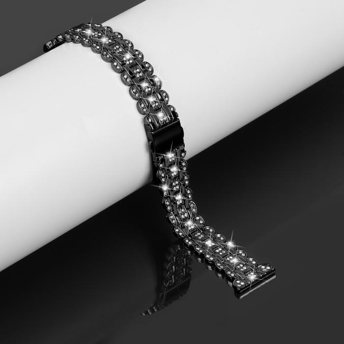 Bild 3, Galaxy Watch FE 40 mm Armband Metall Bling Svart