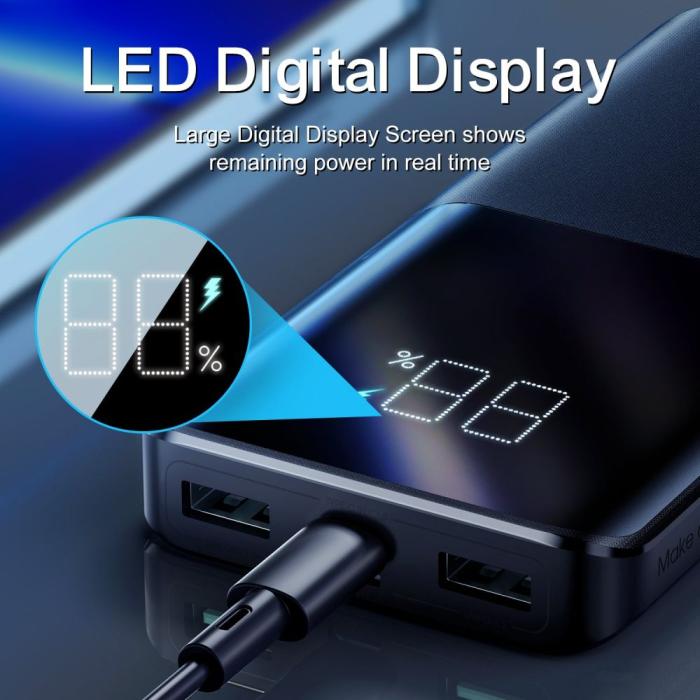 Bild 6, Joyroom 10000 mAh Power Bank 22.5W PD QC Svart