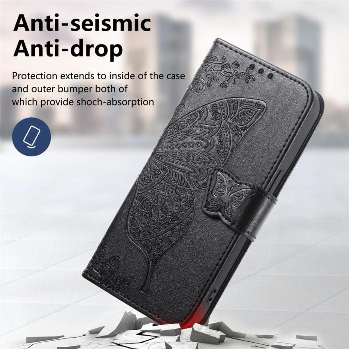 Bild 5, Xiaomi 17 Fodral Läder Fjäril Svart