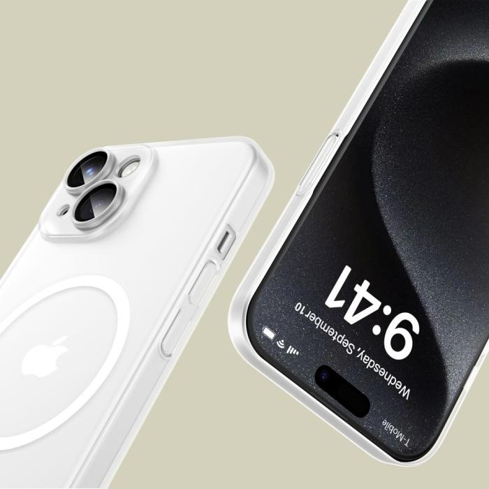 Bild 4, Tech-Protect iPhone 15 Skal MagSafe MagSlim Matt Vit