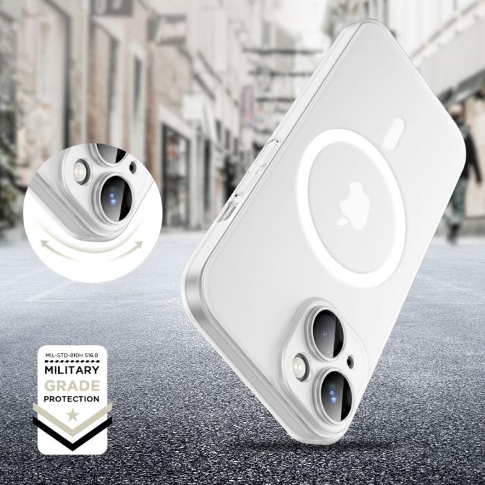 Bild 5, Tech-Protect iPhone 15 Skal MagSafe MagSlim Matt Vit