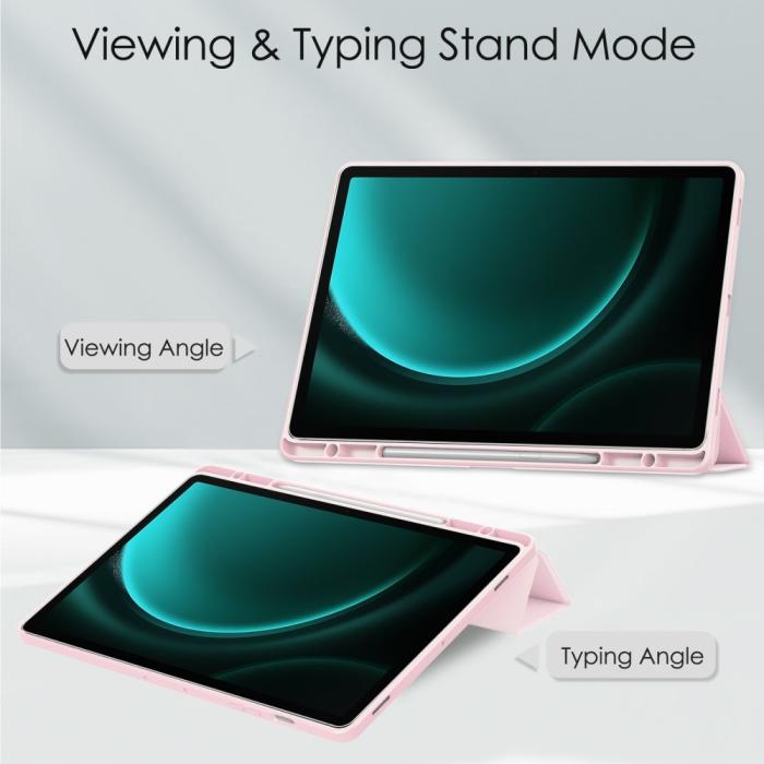 Bild 2, Galaxy Tab S9 FE Plus Fodral Hybrid Pennhållare Rosa