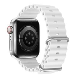 DUX DUCIS Apple Watch 42/44/45/49 mm Armband Wave Design Vit