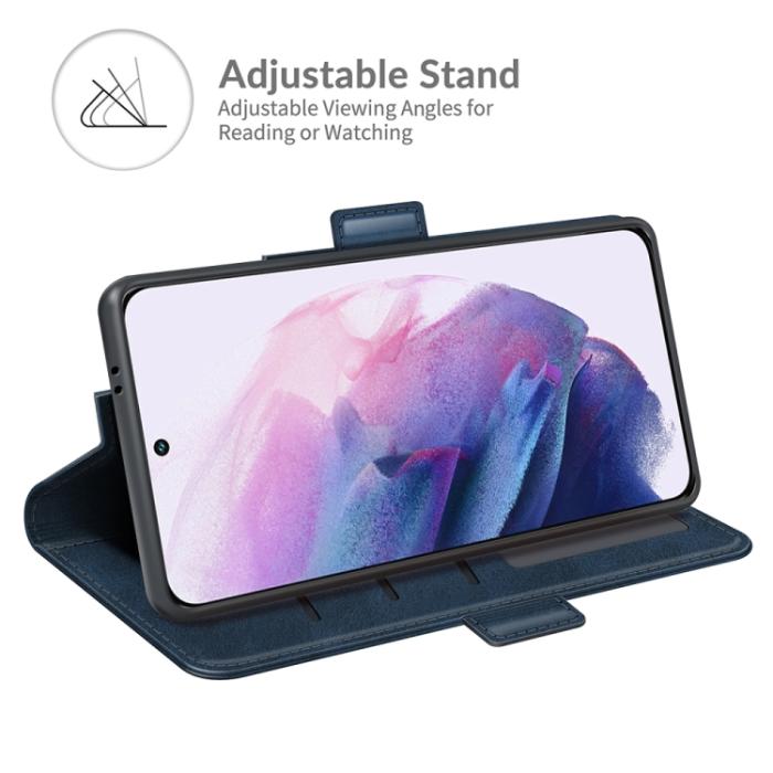 Bild 4, Samsung Galaxy S22 Fodral Magnetisk Stängning Blå
