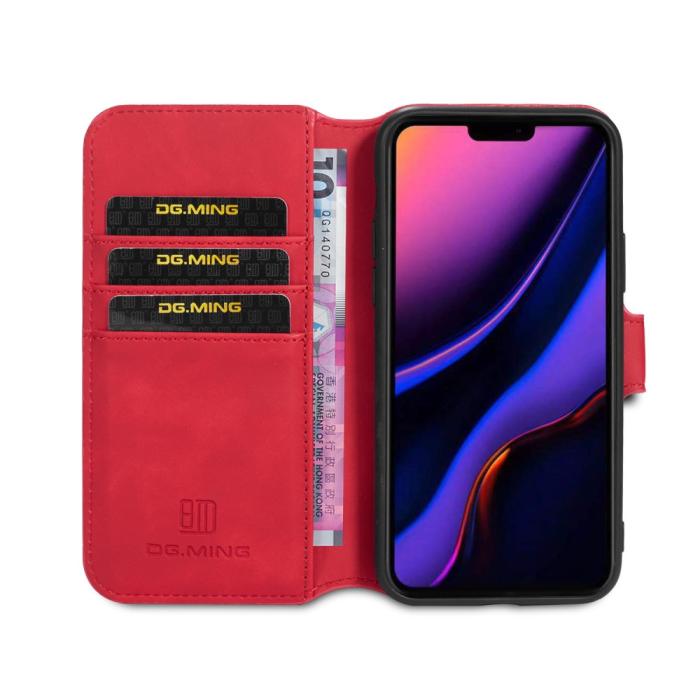 Bild 5, DG.MING iPhone 11 Pro Fodral Retro Läder Röd