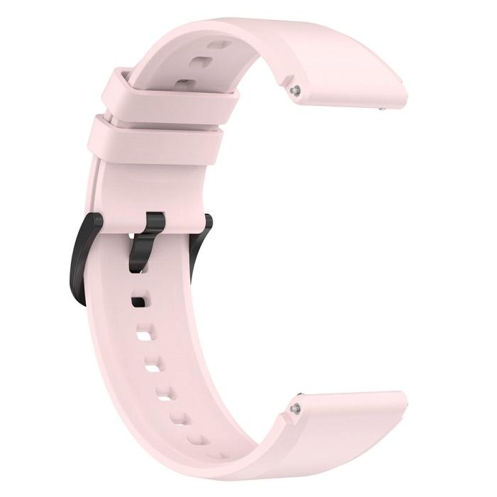 Bild 5, Silikon Armband Smartwatch (22 mm) Ljus Rosa