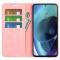 Motorola Moto G71 Fodral Flip Ljus Rosa