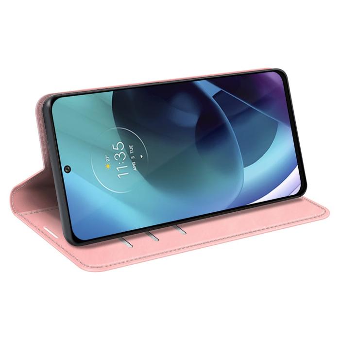 Bild 6, Motorola Moto G71 Fodral Flip Ljus Rosa