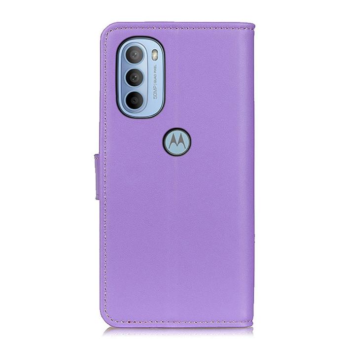 Bild 3, Motorola Moto G31 / G41 Fodral Solid Läder Lila