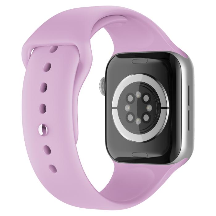 Bild 1, Apple Watch 38/40/41 mm Silikon Armband (S/M) Ljus Lila