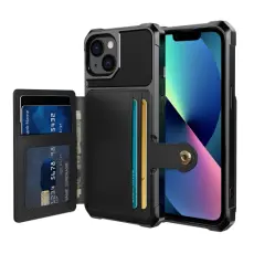 iPhone 14 Plus Skal Med Magnetiskt Pl&aring;nbok Svart