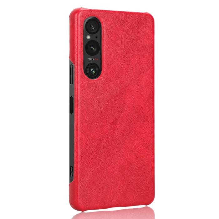 Bild 2, Sony Xperia 1 V Skal Slim Läder Röd