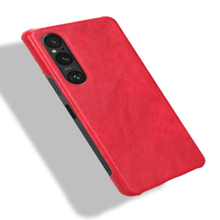 Bild 3, Sony Xperia 1 V Skal Slim Läder Röd