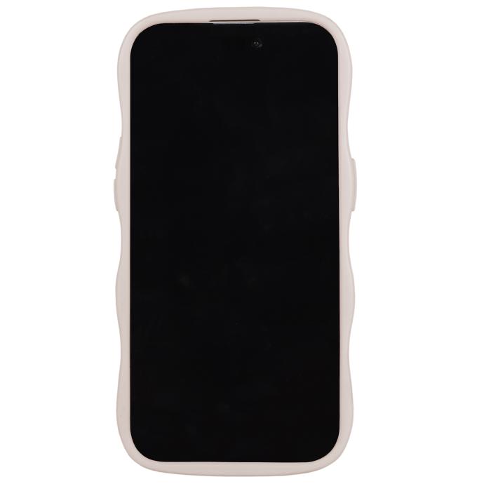 Bild 4, holdit iPhone 15/14/13 Skal Wavy Light Beige Transparent