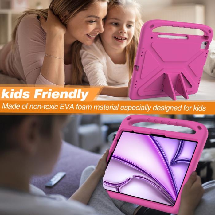 Bild 4, iPad Pro 13 2026-2024/Air 13 2026-2024 Skal EVA Kickstand Rosa