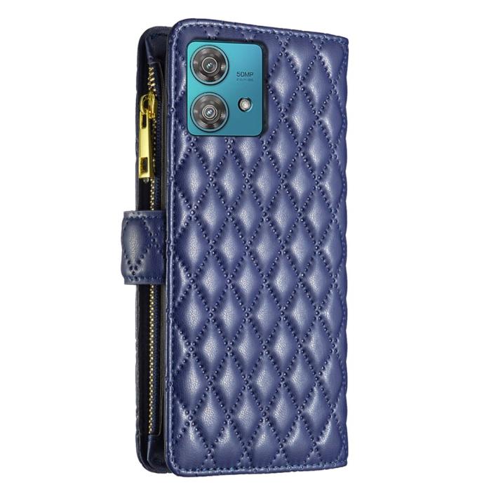 Bild 6, Motorola Edge 40 Neo 5G Fodral Multifunktionell Diamond Blå