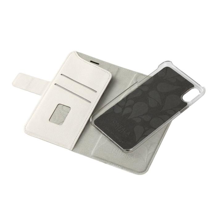 Bild 3, ONSALA iPhone X / XS 2in1 Magnet Fodral / Skal Saffiano White