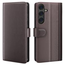 Samsung Galaxy S25 Fodral Premium &Auml;kta L&auml;der Brun