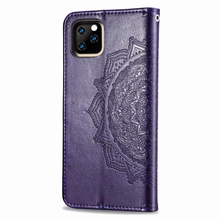 Bild 5, iPhone 11 - Plånboksfodral Mandala - Lila