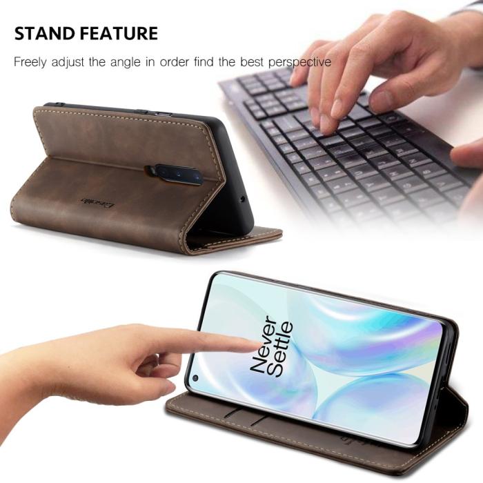 Bild 5, OnePlus 8 - CASEME Plånboksfodral - Mörk Brun