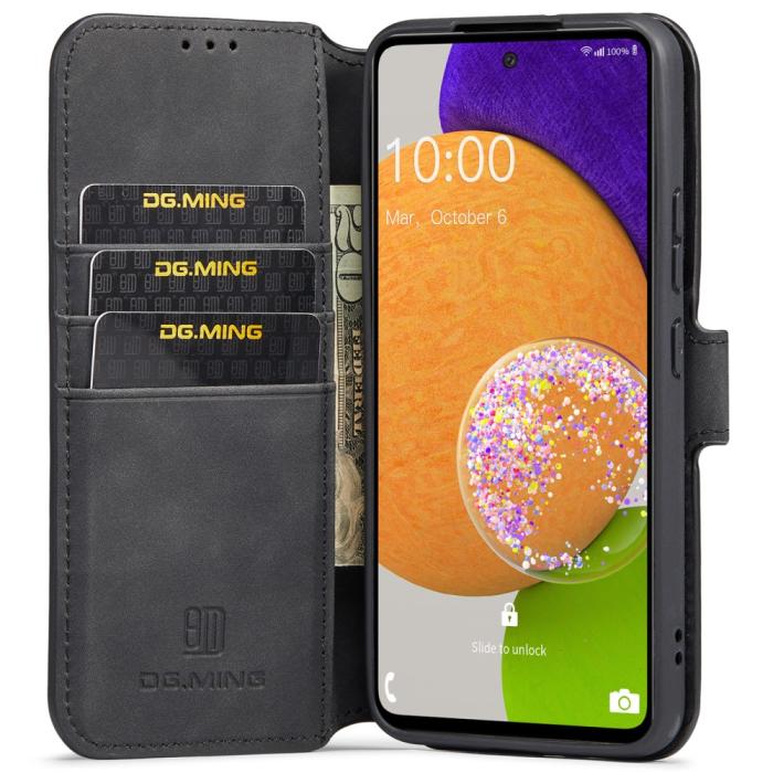 Bild 5, DG.MING Samsung Galaxy A53 5G Fodral Retro Läder Svart