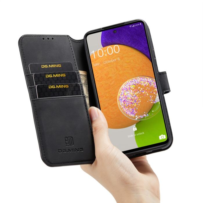 Bild 6, DG.MING Samsung Galaxy A53 5G Fodral Retro Läder Svart