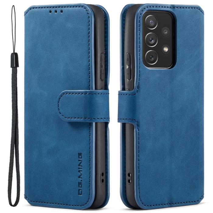 Bild 1, DG.MING Samsung Galaxy A53 5G Fodral Retro Läder Blå