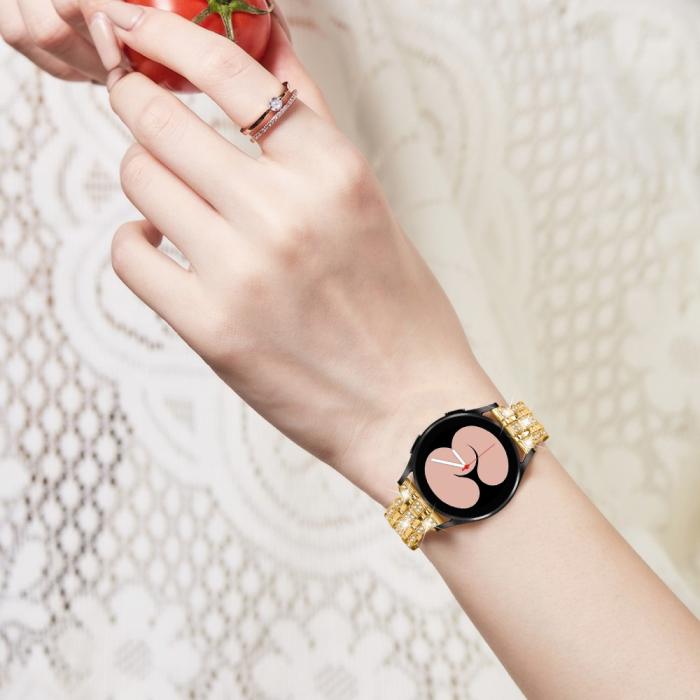 Bild 4, Galaxy Watch FE 40 mm Armband Metall Bling Guld